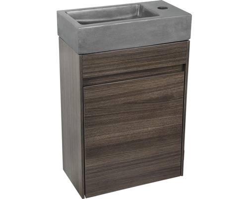 Meuble sous-vasque avec lavabo en béton pour salle de bains