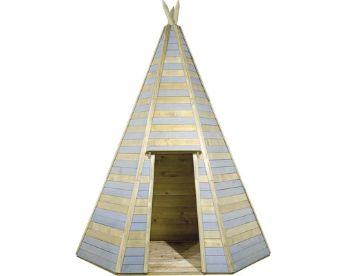 Tipi de jeu en bois avec entrée