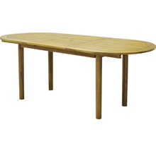 Ausziehbarer Gartentisch aus Holz mit ovaler Form
