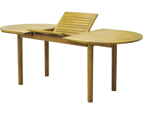 Table de jardin extensible en bois avec structure à lamelles