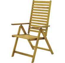 Gartenmöbelset GARDEN PLACE Alina 7-Sitzer 8 tlg. braun mit ausziehbarem Holztisch aus robuster Akazie, klappbar, inkl. Auflage