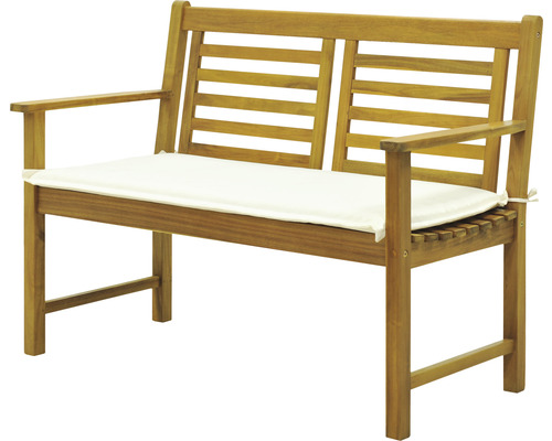 Banc de jardin en bois avec coussin de siège