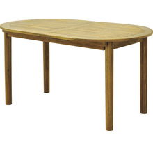 Gartenmöbelset GARDEN PLACE Alina 7-Sitzer 8 tlg. braun mit ausziehbarem Holztisch aus robuster Akazie, klappbar, inkl. Auflage