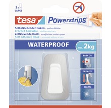 Handtuchhaken Tesa Powerstrips® Waterproof edelstahl/weiß matt 59784-00000-00