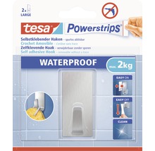 Tesa Powerstrips Haken, selbstklebend, wasserfest, maximale Last 2 Kilogramm