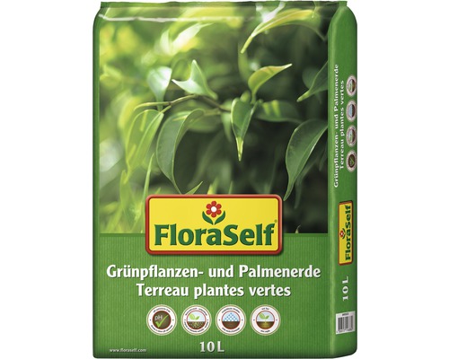 Terreau pour plantes vertes et palmiers FloraSelf 10 l