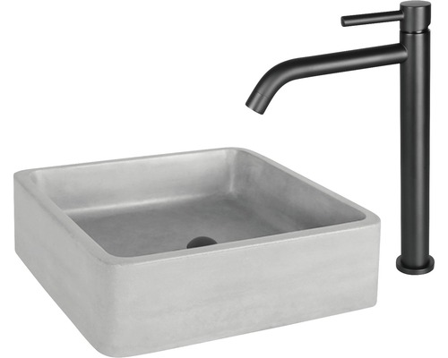 Aufsatzwaschbecken mit Armatur