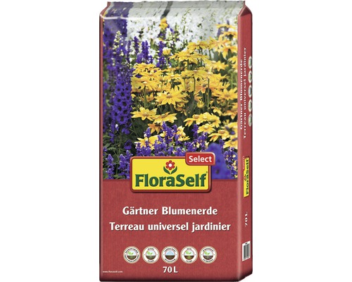 Gärtnerblumenerde FloraSelf Select, 70 L