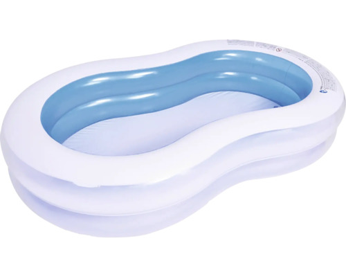 Kit de piscine hors sol à pose rapide Familypool PVC rectangulaire 240x140x47 cm sans accessoires blanc/bleu