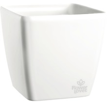 Pot de fleurs carré blanc en céramique