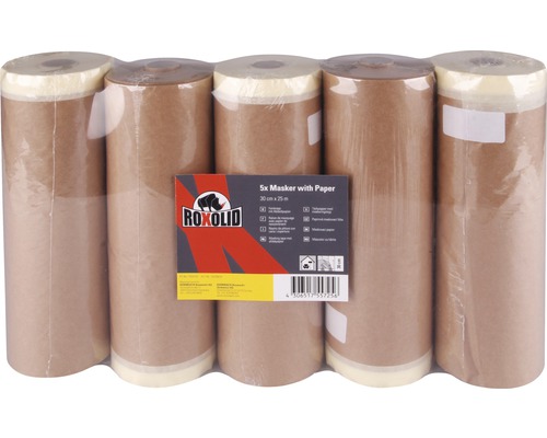 Pack pro ROXOLID papier de masquage 300 mm x 25 m 5 pièces