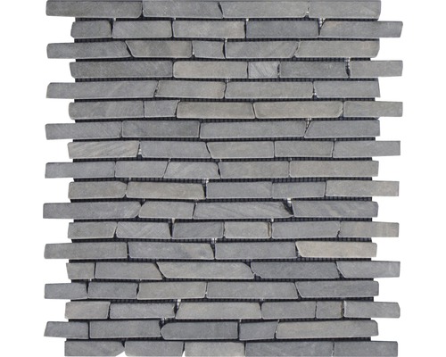 Bruchmosaik Slim Brick graphit tumbled Bruchmosaik Slim Brick graphit tumbled
