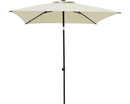 Parasol à mât central Soluna Cessy 200 x 200 cm polyester (PES) écru