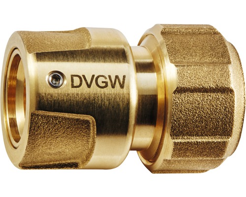 Élément de tuyau plus GEKA laiton homologué DVGW (Société Allemande de l’Industrie du Gaz et des Eaux) 3/4"-0