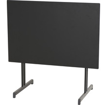 Table pliante noire avec pieds en métal