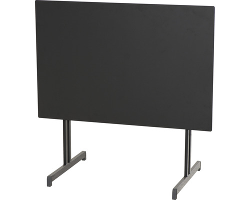 Table pliante noire avec pieds en métal