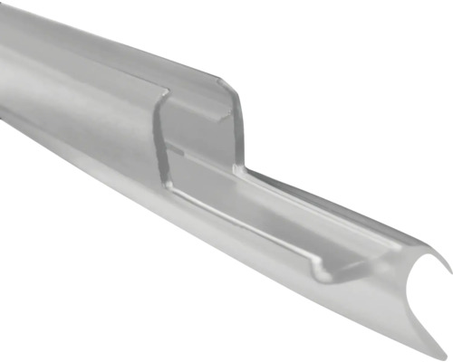 Profilé d'évacuation de l'eau Schulte horizontal pour profilé de baignoire D2980 Profilé en plastique avec encoche