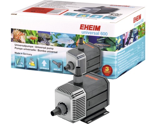 Pompe universelle EHEIM 600 prise européenne 2 fils avec câble de 1,7 m Pompe d''aquarium Eheim Universal 600 avec emballage