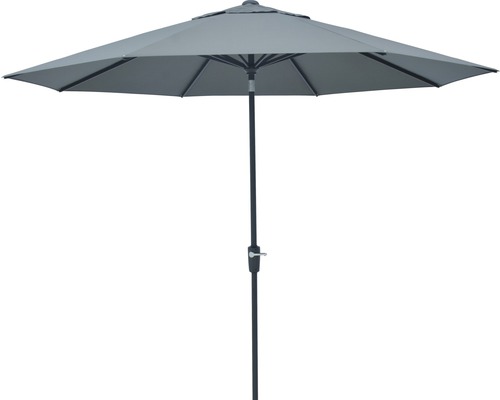 Parasol de marché Soluna Ales rond Ø 300 cm gris foncé