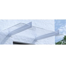 ARON Vordach Pultform Lyon VSG 180x107,5 cm weiß ohne Wandanschlussprofil-thumb-0