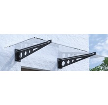 ARON Vordach Pultform Metz VSG 150x105 cm anthrazit ohne Wandanschlussprofil-thumb-0