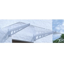 ARON Vordach Pultform Metz VSG 150x105 cm weiß ohne Wandanschlussprofil-thumb-0