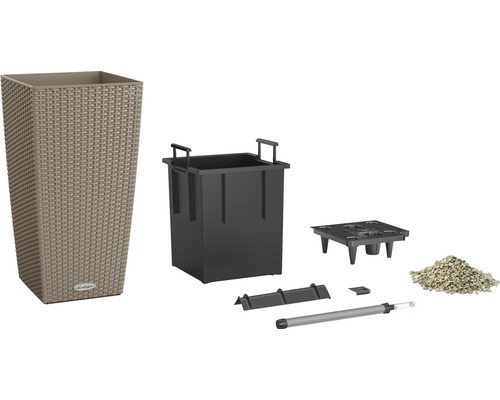 Bac à fleurs avec système d''irrigation et accessoires