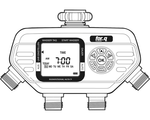 Ordinateur d''arrosage for Q avec écran et plusieurs connexions