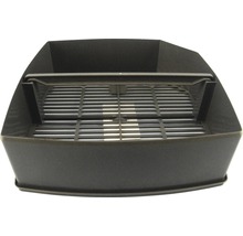 Jardinière noire avec insert de grille