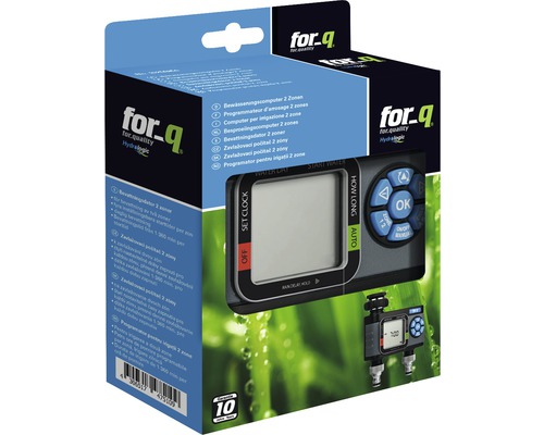 Ordinateur d''arrosage pour deux zones dans son emballage