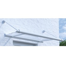 ARON Vordach Pultform Reims VSG 175x100 cm weiß inkl. Regenrinne links geschlossen-thumb-0