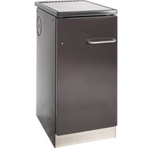 Cuisinière à feu continu Haas & Sohn HA 40.6-A anthracite avec plan de cuisson en plaques d'acier