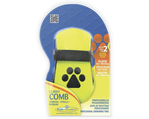 Furminator Currykamm für kurze bis mittellange Felltypen