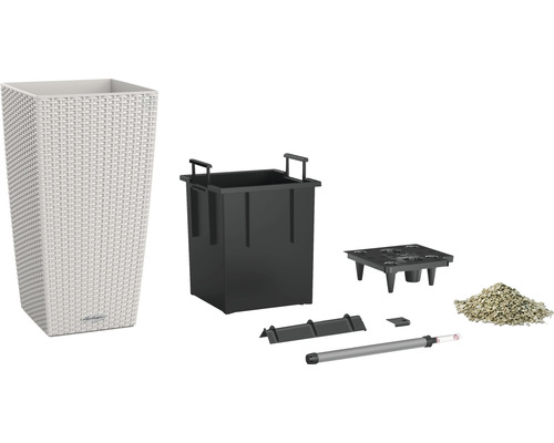 Ensemble complet de bac à plantes avec insert, système d''irrigation et substrat