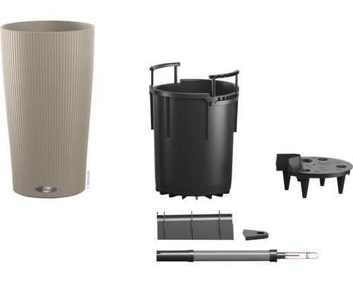 Haut pot de fleurs avec système d''irrigation et accessoires