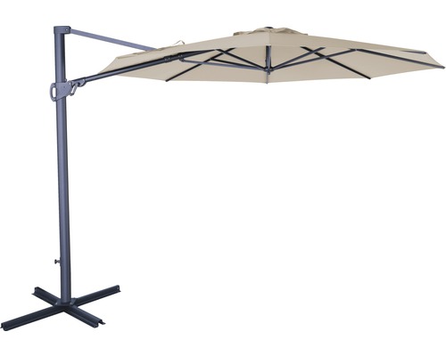 Parasol déporté Soluna Beaujeu Ø 300 cm h 251 rond écru