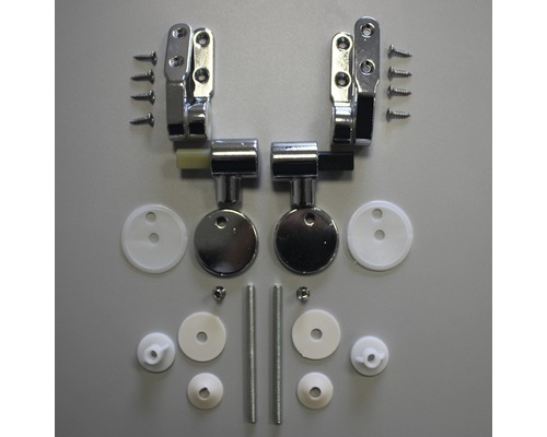 Kit de fixation pour couvercle de WC avec vis et caches