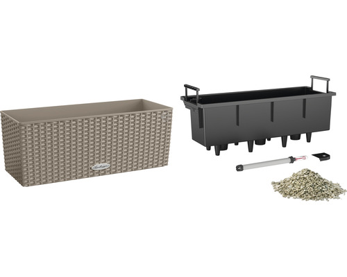 Jardinière avec système d''irrigation, indicateur de niveau d''eau et granulés pour plantes