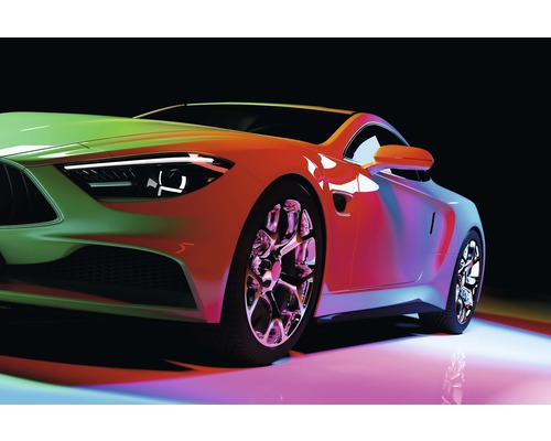 Papier peint panoramique intissé 181091 Modern Coupe Car 7 pces 350 x 260 cm Vue de face d''un véhicule avec phare
