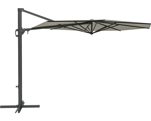 Parasol déporté avec pied en croix pour le jardin ou la terrasse