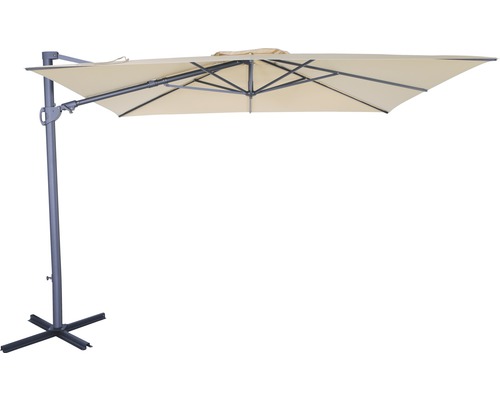 Parasol déporté Soluna Orléans 300 x 300 cm carré écru Parasol déporté Soluna Orléans 300 x 300 cm carré écru
