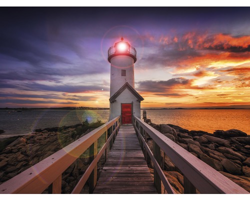 Fototapete Vlies 21588 Annisquam Lighhouse Sunset 8-tlg. 400 x 260 cm