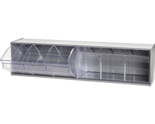 Casier transparent 2x3 cases 600 mm gris Multistore