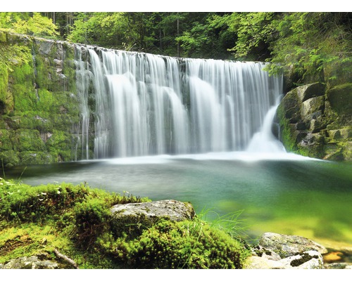 Papier peint panoramique intissé 22619 Emerald Lake Waterfalls 10 pces 500 x 280 cm-0