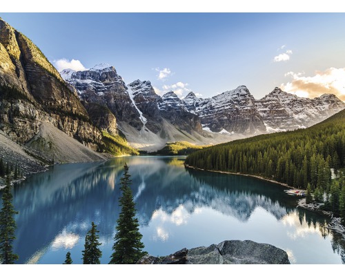 Papier peint panoramique intissé 18650 Moraine Lake Rocky Mountains snow 7 pces 350 x 260 cm