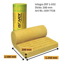 ISOVER Klemmfilz Integra 1-032 Zwischensparrendämmung für Steildach 2500 mm x 1250 mm x 200 mm