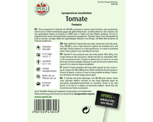Sperli Tomate Fantasio Saatgutpackung