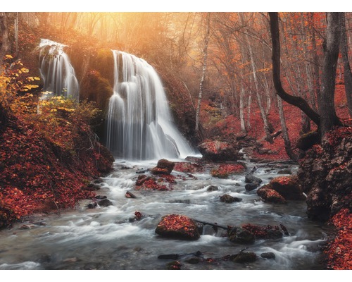 Fototapete Vlies 22727 Mountain Sunset Waterfall 10-tlg. 500 x 280 cm