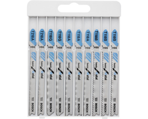Bosch Stichsägeblätter Set für Metall, verschiedene Typen in einer Packung