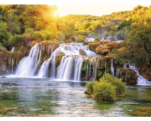 Papier peint panoramique intissé 18804 Waterfall Croatia 7 pces 350 x 260 cm